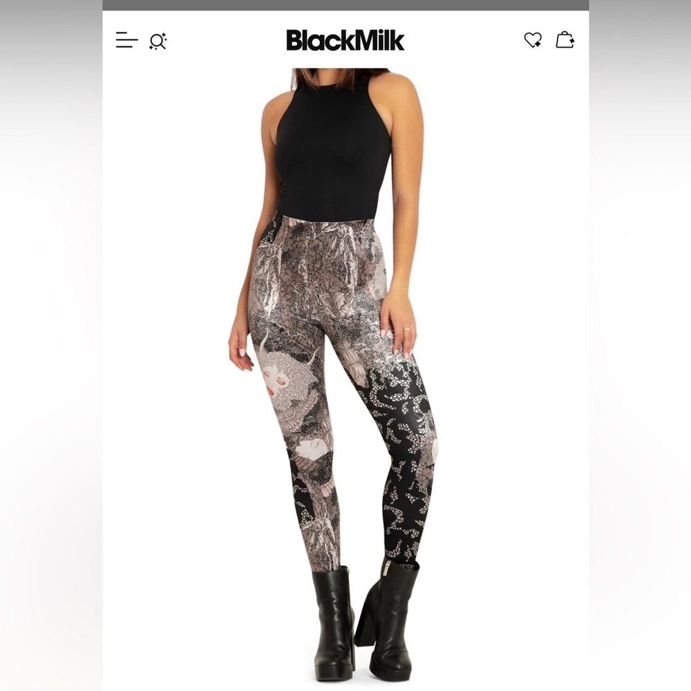 Black milk, vampire spellbound velvet, high, waisted leggings - Picture 2 of 4
